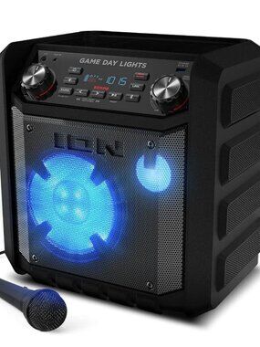 ION IPA80A Game Day Lights Bluetooth Tailgate Speaker - 50 Watts, AM/FM (Black)